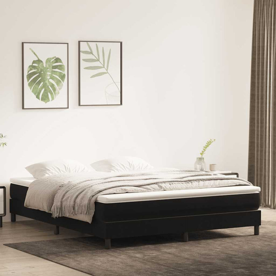 Boxspringbed zonder matras 180x220 cm fluweel zwart