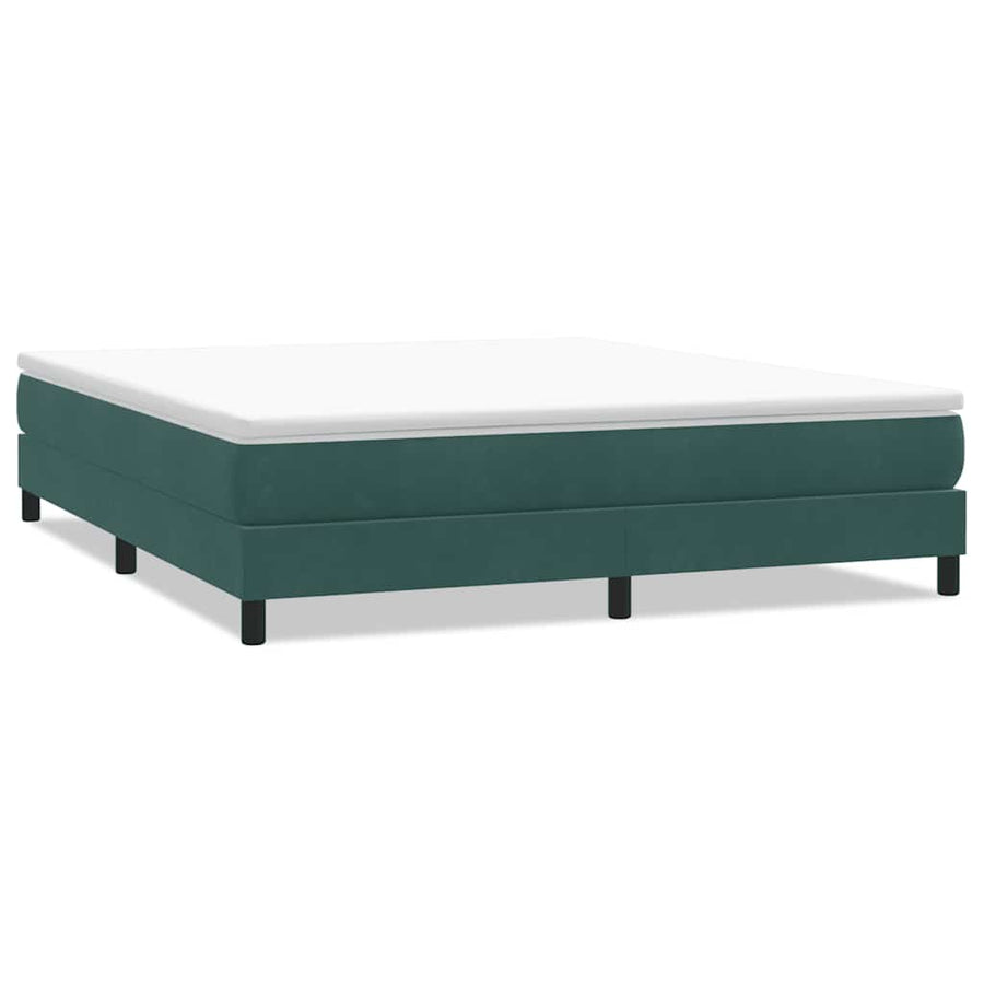 Boxspringbed zonder matras 180x220 cm fluweel donkergroen