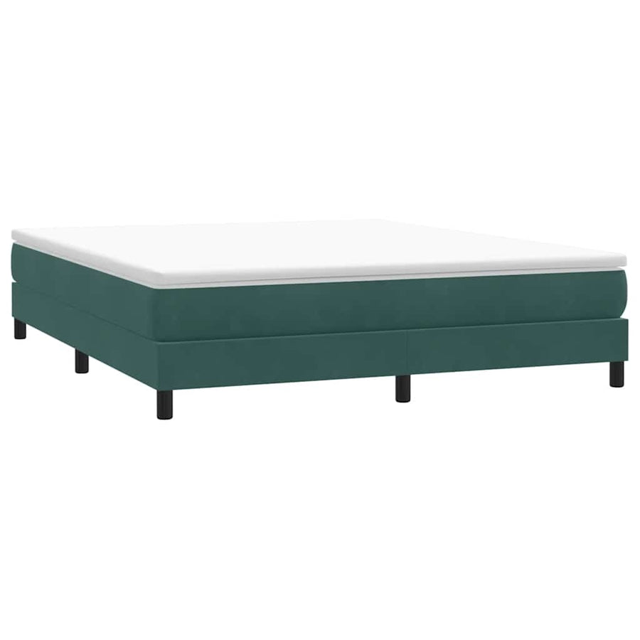 Boxspringbed zonder matras 180x220 cm fluweel donkergroen