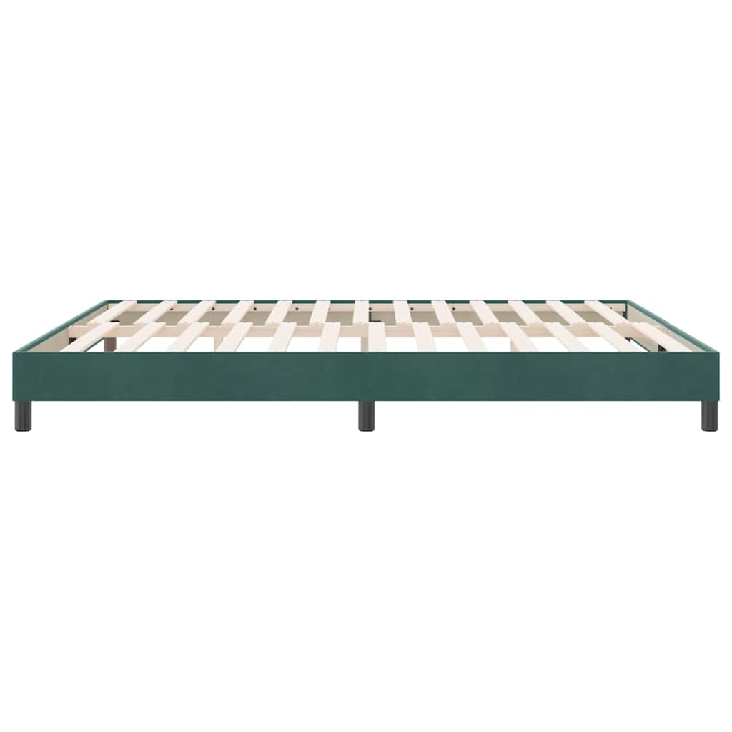 Boxspringbed zonder matras 180x220 cm fluweel donkergroen