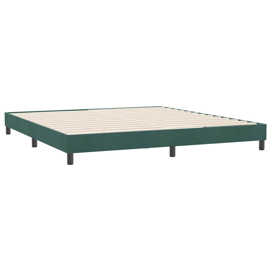 Boxspringbed zonder matras 180x220 cm fluweel donkergroen