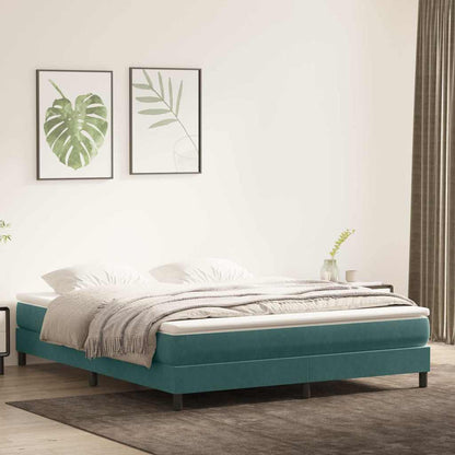 Boxspringbed zonder matras 180x220 cm fluweel donkergroen