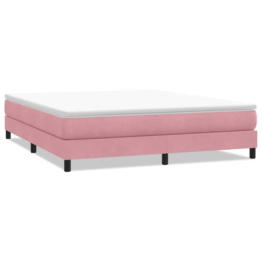 Boxspringbed zonder matras 180x220 cm fluweel roze