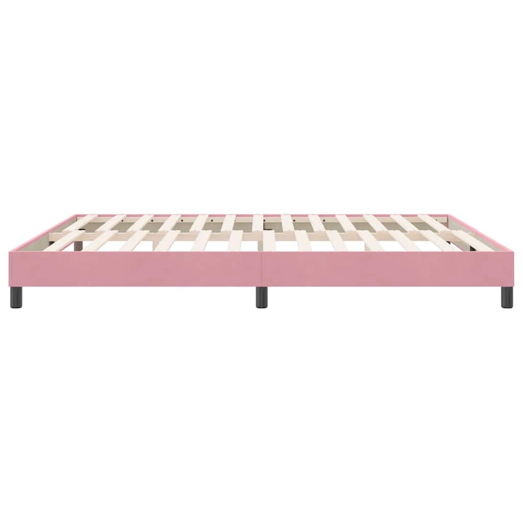 Boxspringbed zonder matras 180x220 cm fluweel roze