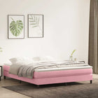 Boxspringbed 180x220 cm fluweel roze
