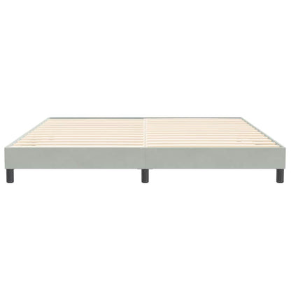 Boxspring zonder matras fluweel lichtgrijs 200x220 cm