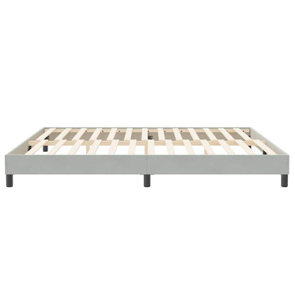Boxspring zonder matras fluweel lichtgrijs 200x220 cm