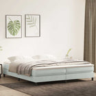 Boxspring 200x220 cm lichtgrijs fluweel