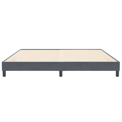 Boxspring zonder matras fluweel donkergrijs 200x220 cm