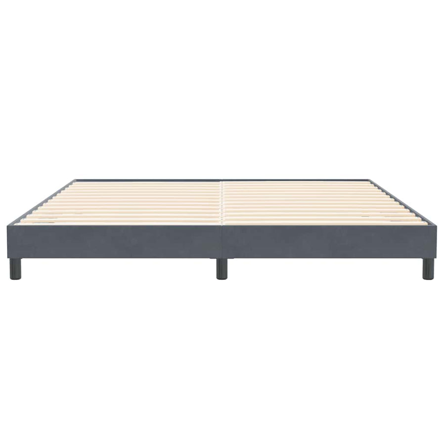 Boxspring zonder matras fluweel donkergrijs 200x220 cm