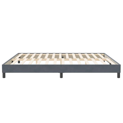 Boxspring zonder matras fluweel donkergrijs 200x220 cm