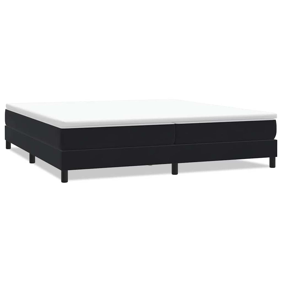 Boxspring zonder matras fluweel zwart 200x220 cm