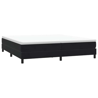 Boxspring zonder matras fluweel zwart 200x220 cm
