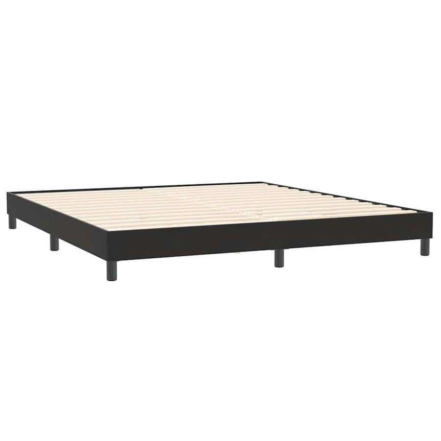 Boxspring zonder matras fluweel zwart 200x220 cm