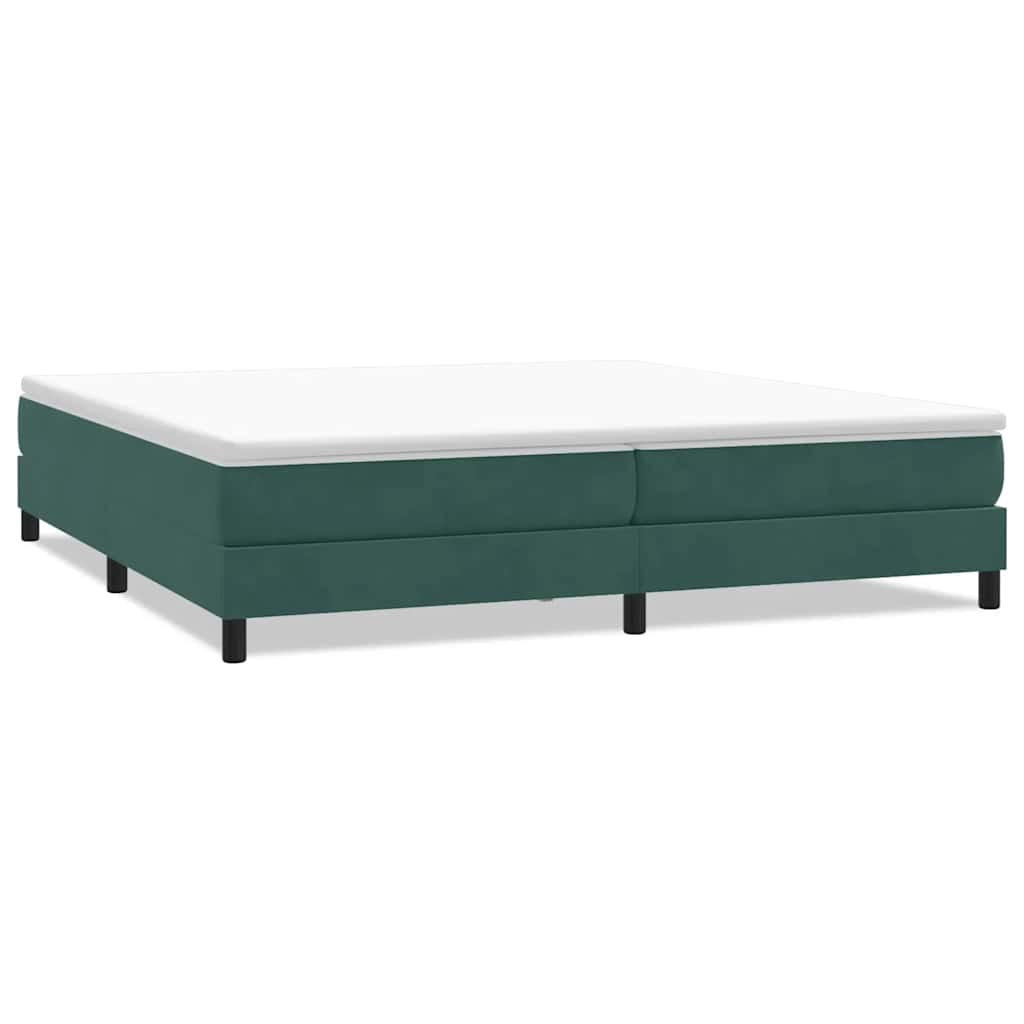 Bed boxspring zonder matras 200x220 cm fluweel donkergroen