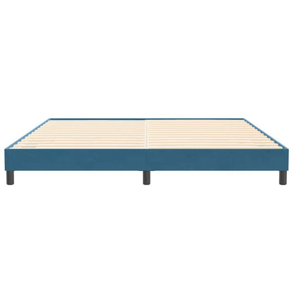 Boxspring zonder matras fluweel donkerblauw 200x220 cm