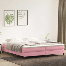 Boxspring zonder matras fluweel roze 200x220 cm