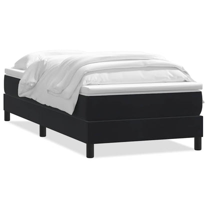 Boxspring met matras fluweel zwart 90x210 cm