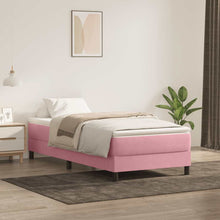 Boxspring met matras fluweel roze 90x210 cm