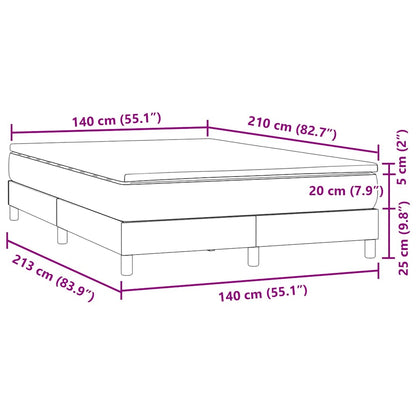 Boxspring met matras fluweel roze 140x210 cm