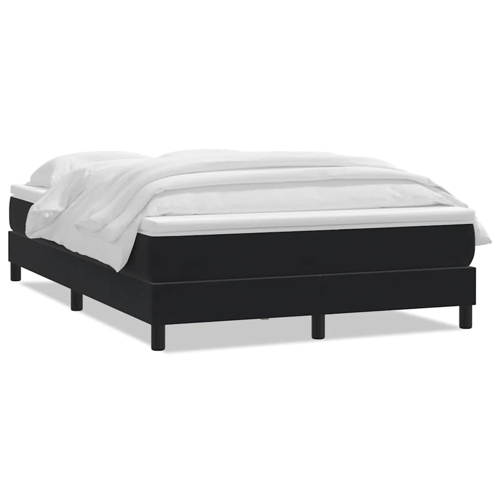 Boxspring met matras fluweel zwart 160x210 cm
