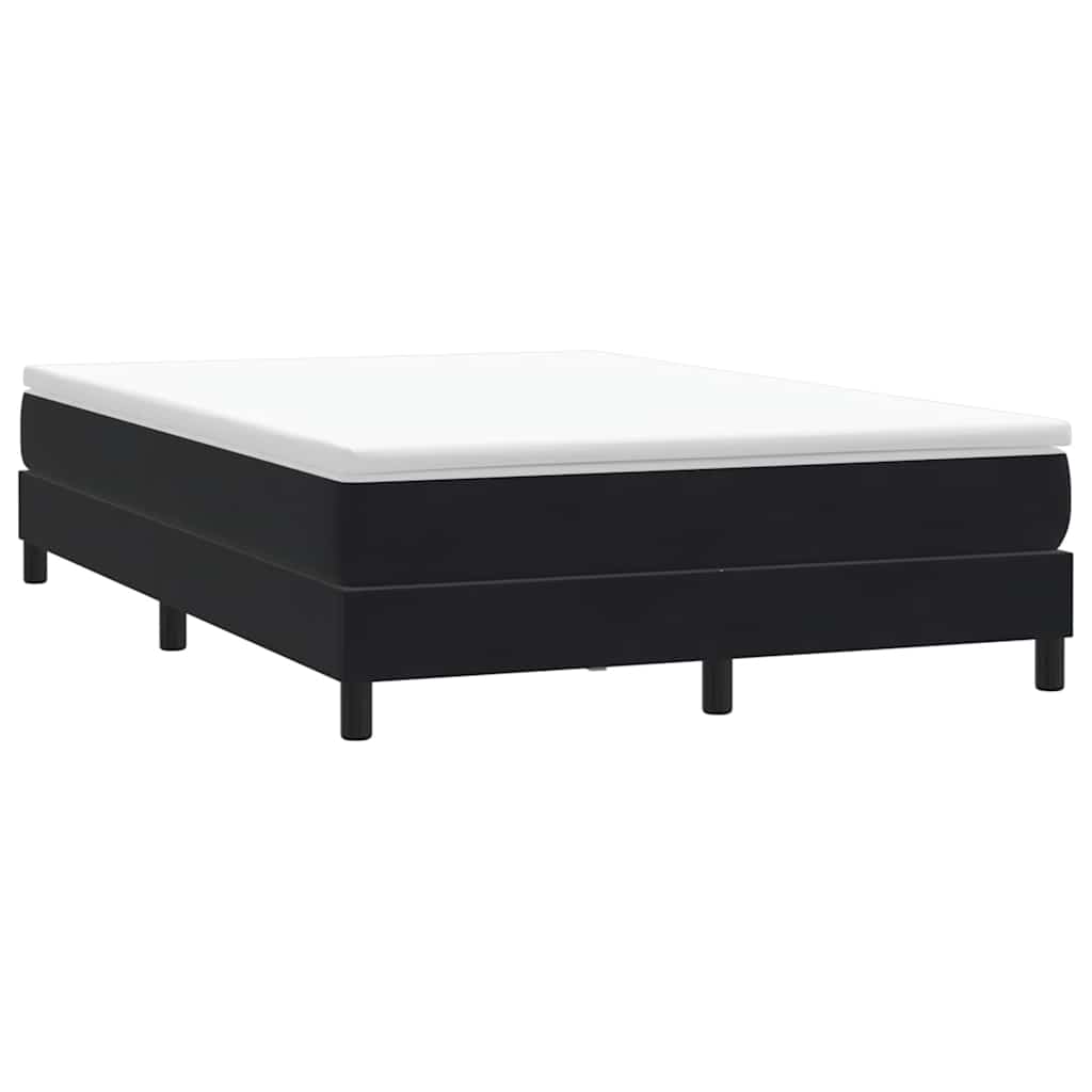 Boxspring met matras fluweel zwart 160x210 cm