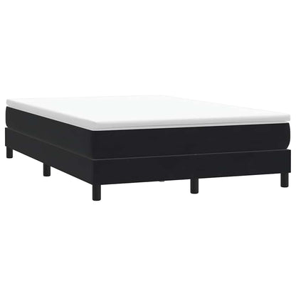 Boxspring met matras fluweel zwart 160x210 cm