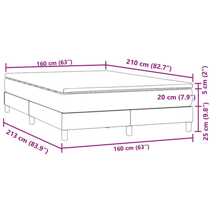 Boxspring met matras fluweel donkergroen 160x210 cm