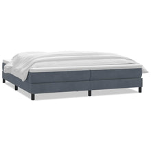 Boxspring met matras fluweel donkergrijs 180x210 cm