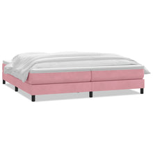 Boxspring met matras fluweel roze 180x210 cm