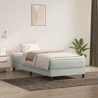 Boxspring met matras 80x220 cm lichtgrijs fluweel