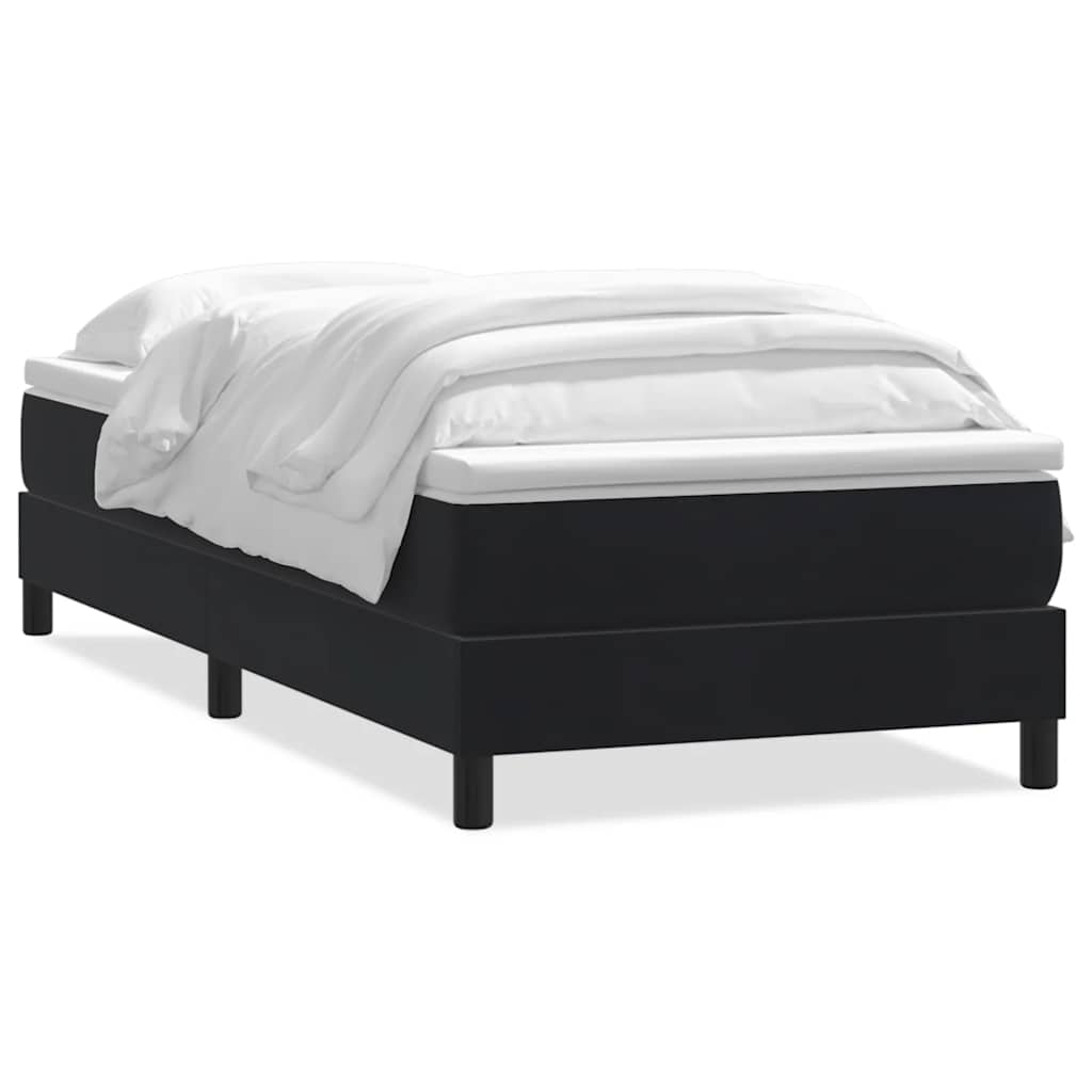 Boxspring met matras fluweel zwart 80x220 cm
