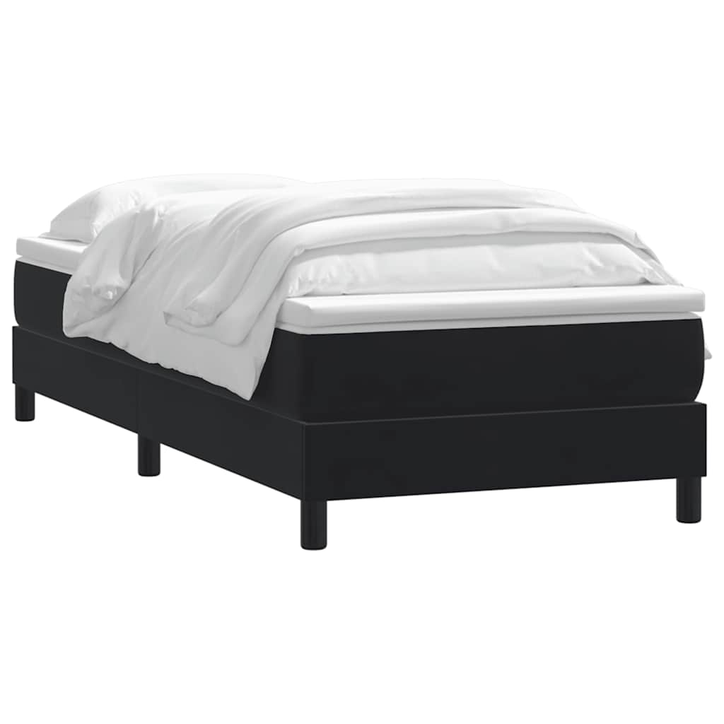 Boxspring met matras fluweel zwart 80x220 cm