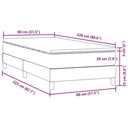 Boxspring met matras fluweel donkergroen 80x220 cm