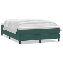 Boxspring met matras fluweel donkergroen 160x220 cm