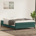 Boxspring 160x220 cm fluweel donkergroen met matras