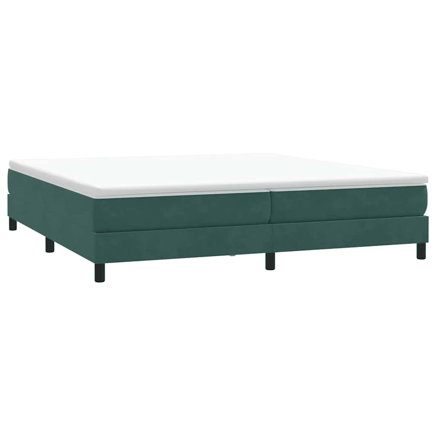 Boxspring Met Matras Fluweel Donkergroen 180 x 220 cm 25 cm