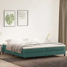 Boxspring Met Matras Fluweel Donkergroen 180 x 220 cm 25 cm