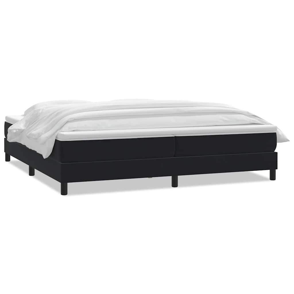 Boxspring met matras fluweel zwart 200x220 cm