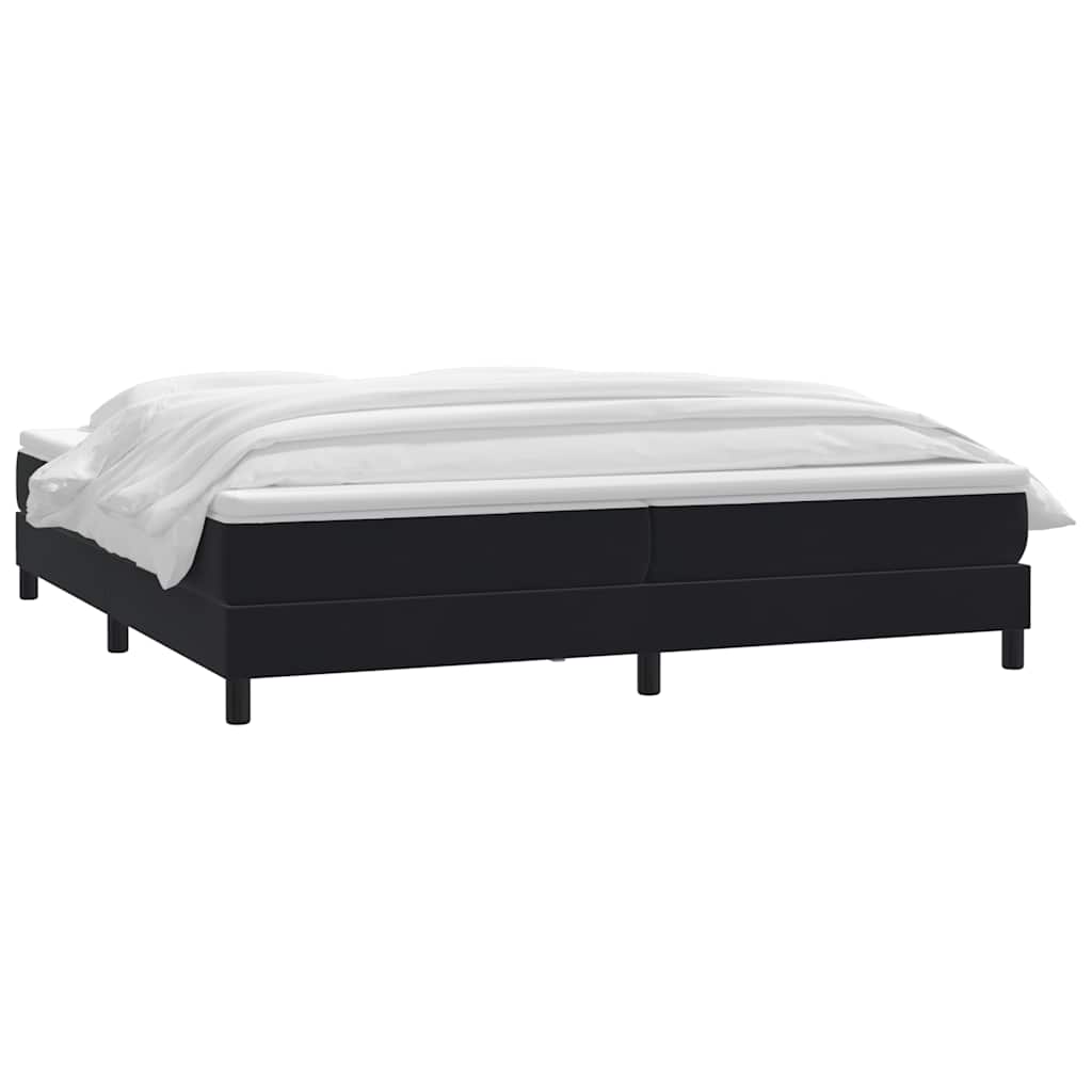 Boxspring met matras fluweel zwart 200x220 cm