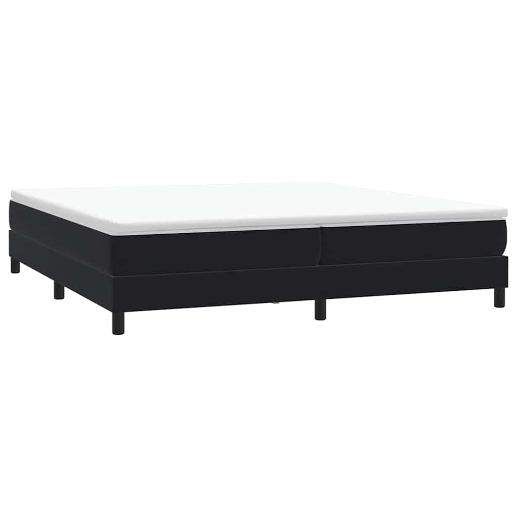 Boxspring met matras fluweel zwart 200x220 cm