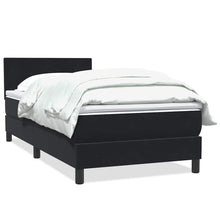 Boxspring met matras fluweel zwart 90x210 cm