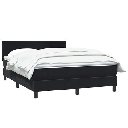 Boxspring met matras fluweel zwart 160x210 cm
