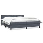 Boxspring 180x210 cm fluweel donkergrijs met pocketveringmatras