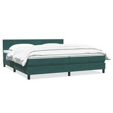 Boxspring Met Matras Fluweel 180 x 220 cm Donkergroen