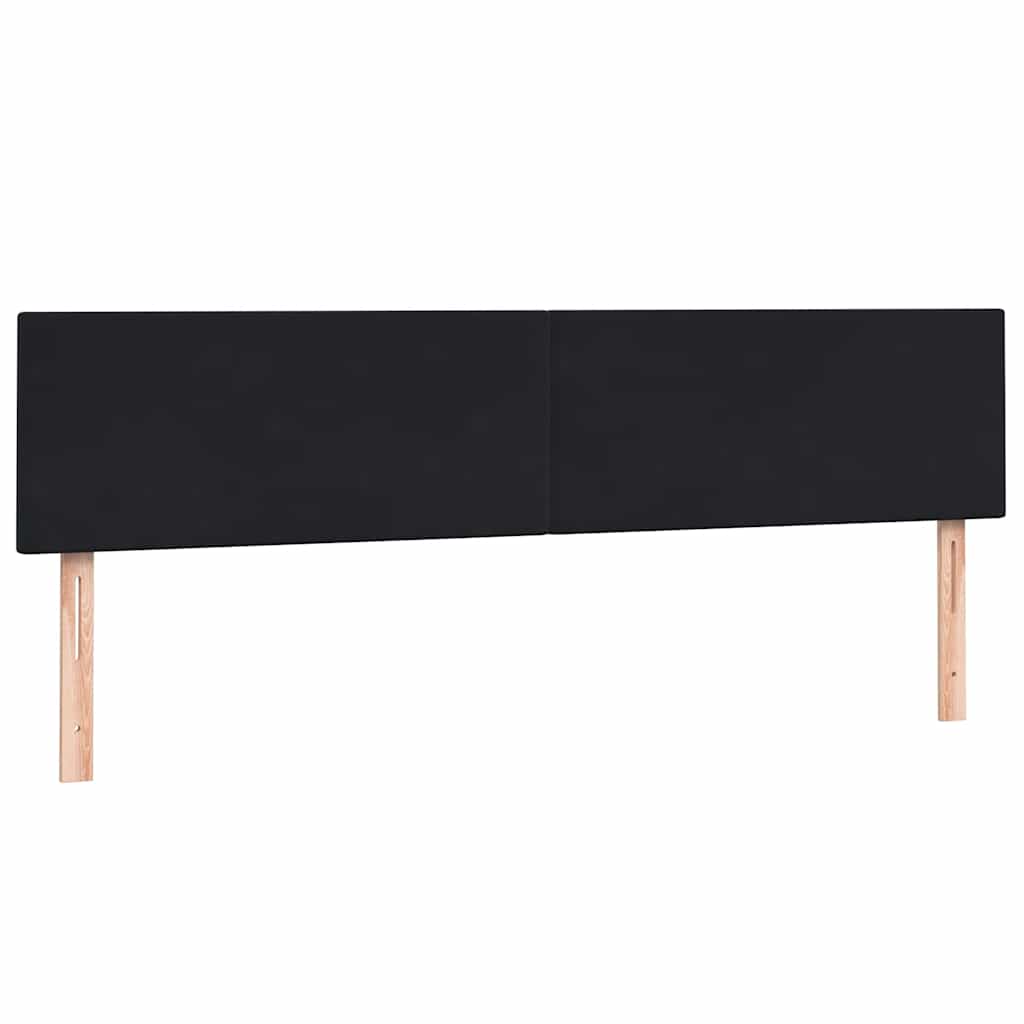 Boxspring met matras fluweel zwart 200x220 cm