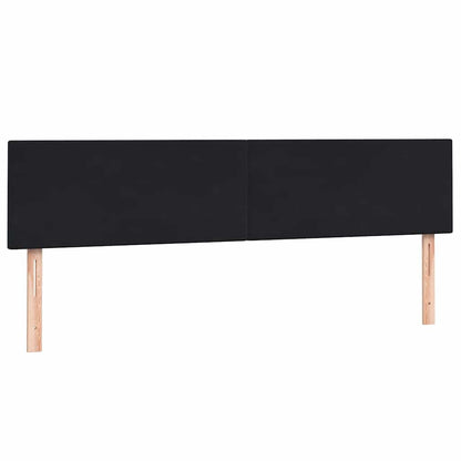Boxspring met matras fluweel zwart 200x220 cm