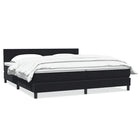 Boxspring met matras 200x220 cm zwart fluweel