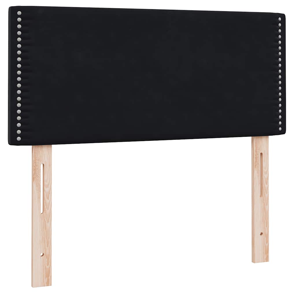 Boxspring met matras fluweel zwart 80x210 cm