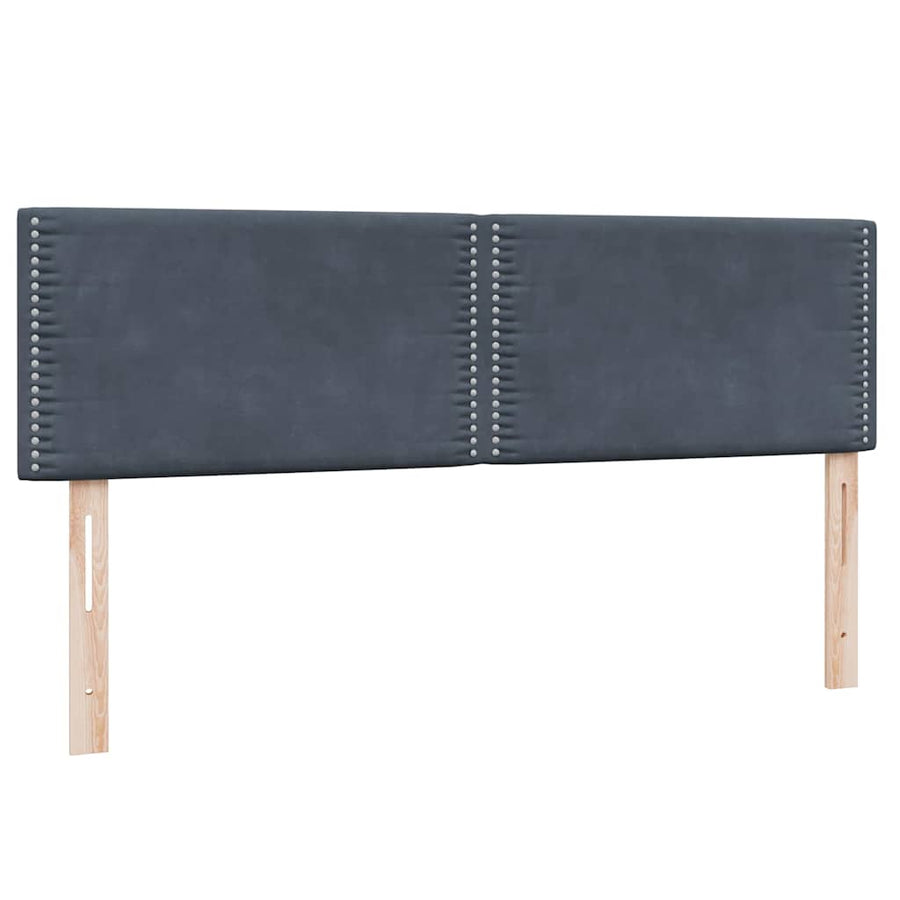Boxspring met matras fluweel donkergrijs 160x210 cm